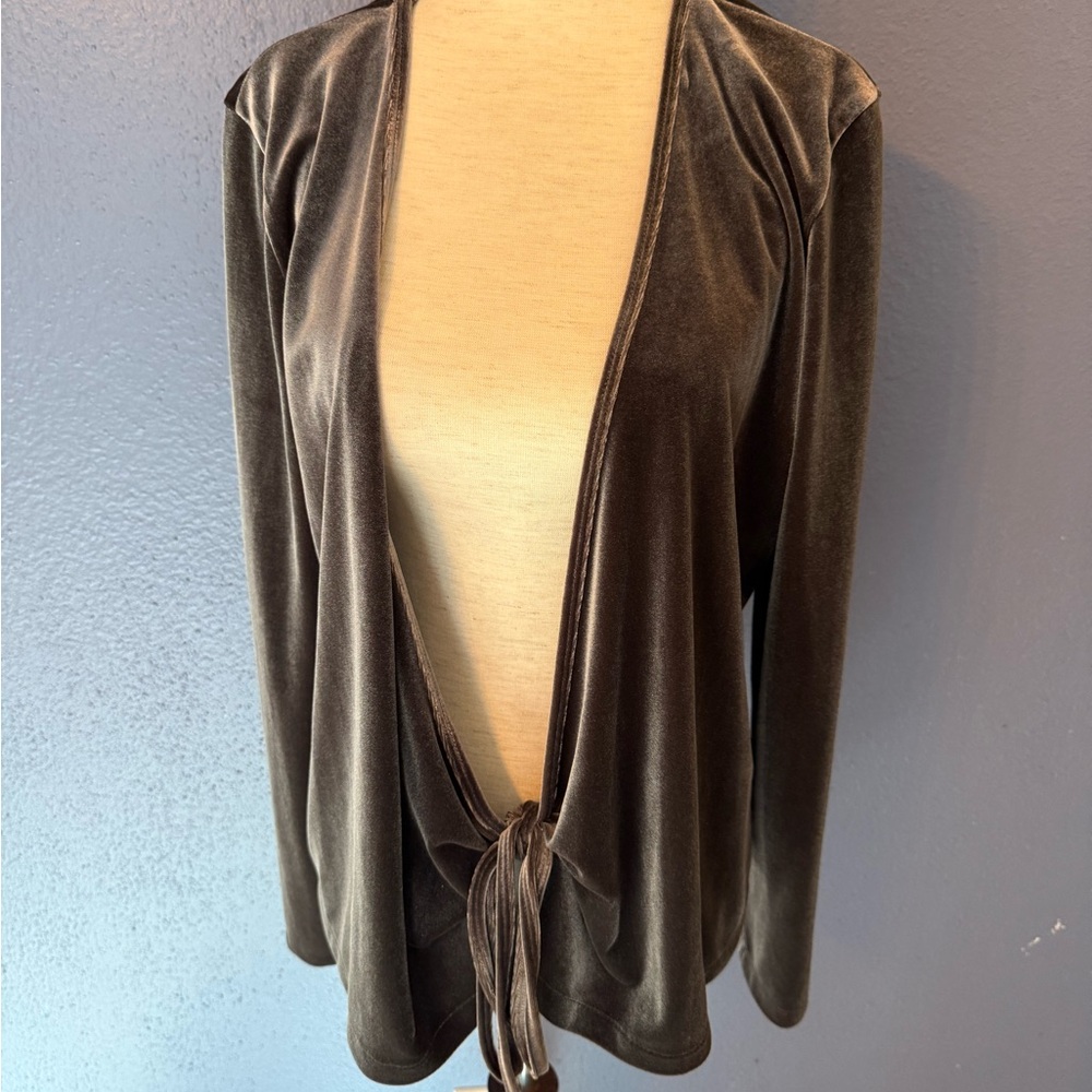Madewell Velvet Tie-Front Cardigan
